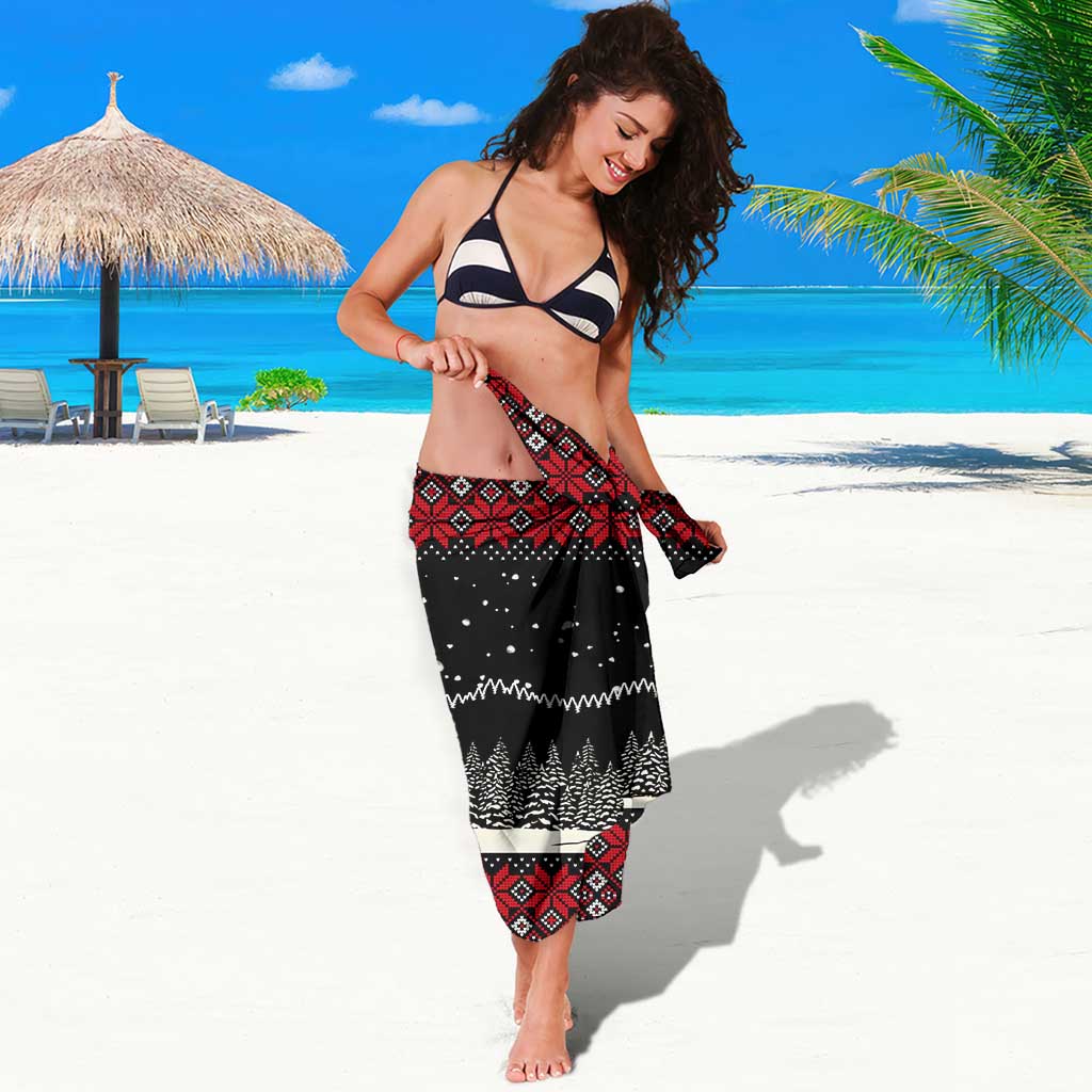 Skater Santa Claus Ho Ho Ho Christmas Sarong Xmas Holiday Patterns - Wonder Print Shop