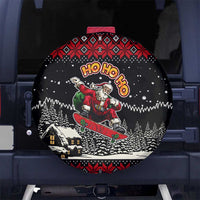 Skater Santa Claus Ho Ho Ho Christmas Spare Tire Cover Xmas Holiday Patterns - Wonder Print Shop
