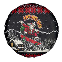 Skater Santa Claus Ho Ho Ho Christmas Spare Tire Cover Xmas Holiday Patterns - Wonder Print Shop