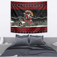 Skater Santa Claus Ho Ho Ho Christmas Tapestry Xmas Holiday Patterns - Wonder Print Shop
