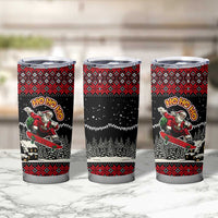 Skater Santa Claus Ho Ho Ho Christmas Tumbler Cup Xmas Holiday Patterns - Wonder Print Shop