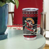 Skater Santa Claus Ho Ho Ho Christmas Tumbler Cup Xmas Holiday Patterns - Wonder Print Shop