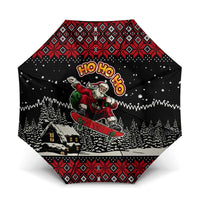 Skater Santa Claus Ho Ho Ho Christmas Umbrella Xmas Holiday Patterns - Wonder Print Shop