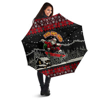 Skater Santa Claus Ho Ho Ho Christmas Umbrella Xmas Holiday Patterns - Wonder Print Shop
