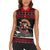 Skater Santa Claus Ho Ho Ho Christmas Women Sleeveless Polo Shirt Xmas Holiday Patterns - Wonder Print Shop