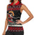 Skater Santa Claus Ho Ho Ho Christmas Women Sleeveless Polo Shirt Xmas Holiday Patterns - Wonder Print Shop