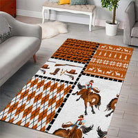 Horse Cowboy Merry Christmas Design Area Rug Funny Xmas Holiday Patterns - Wonder Print Shop