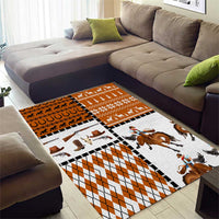 Horse Cowboy Merry Christmas Design Area Rug Funny Xmas Holiday Patterns - Wonder Print Shop