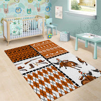 Horse Cowboy Merry Christmas Design Area Rug Funny Xmas Holiday Patterns - Wonder Print Shop