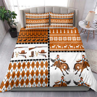 Horse Cowboy Merry Christmas Design Bedding Set Funny Xmas Holiday Patterns - Wonder Print Shop