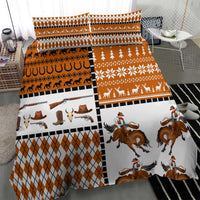 Horse Cowboy Merry Christmas Design Bedding Set Funny Xmas Holiday Patterns - Wonder Print Shop