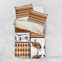 Horse Cowboy Merry Christmas Design Bedding Set Funny Xmas Holiday Patterns - Wonder Print Shop