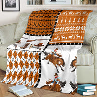 Horse Cowboy Merry Christmas Design Blanket Funny Xmas Holiday Patterns - Wonder Print Shop