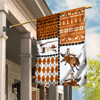 Horse Cowboy Merry Christmas Design Garden Flag Funny Xmas Holiday Patterns - Wonder Print Shop