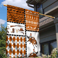 Horse Cowboy Merry Christmas Design Garden Flag Funny Xmas Holiday Patterns - Wonder Print Shop