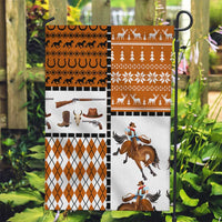 Horse Cowboy Merry Christmas Design Garden Flag Funny Xmas Holiday Patterns - Wonder Print Shop
