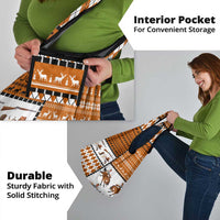 Horse Cowboy Merry Christmas Design Grocery Bag Funny Xmas Holiday Patterns - Wonder Print Shop