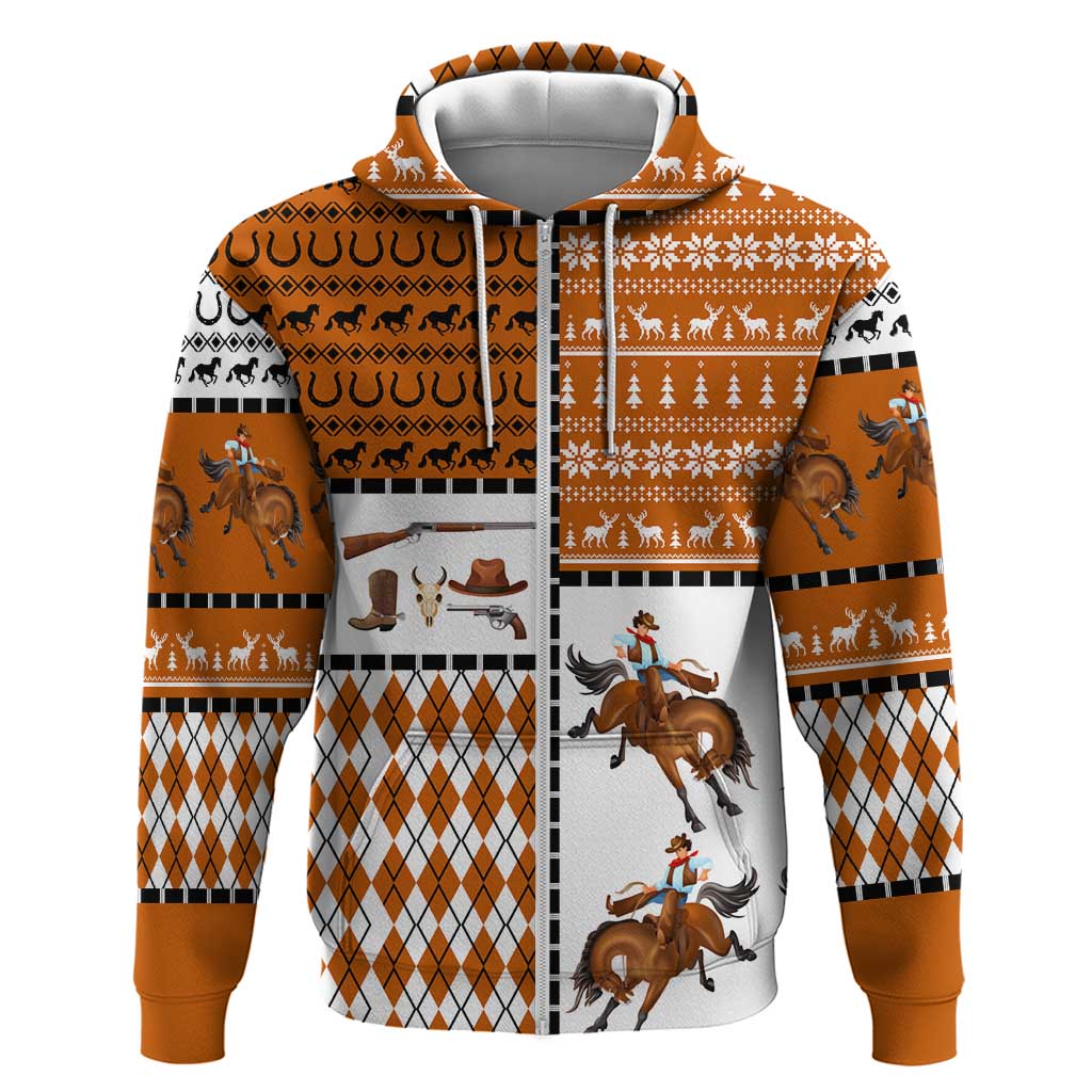 Horse Cowboy Merry Christmas Design Hoodie Funny Xmas Holiday Patterns - Wonder Print Shop