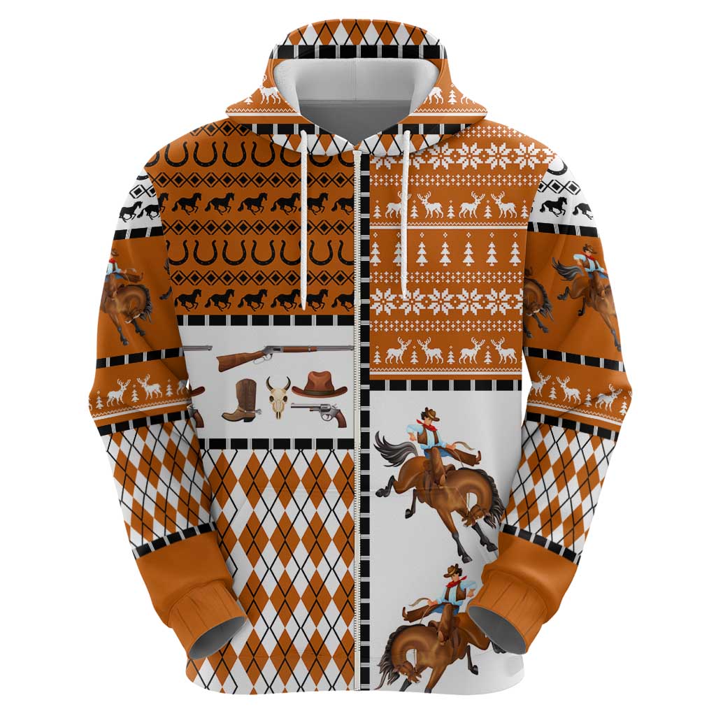 Horse Cowboy Merry Christmas Design Hoodie Funny Xmas Holiday Patterns - Wonder Print Shop