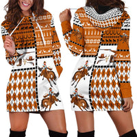 Horse Cowboy Merry Christmas Design Hoodie Dress Funny Xmas Holiday Patterns - Wonder Print Shop