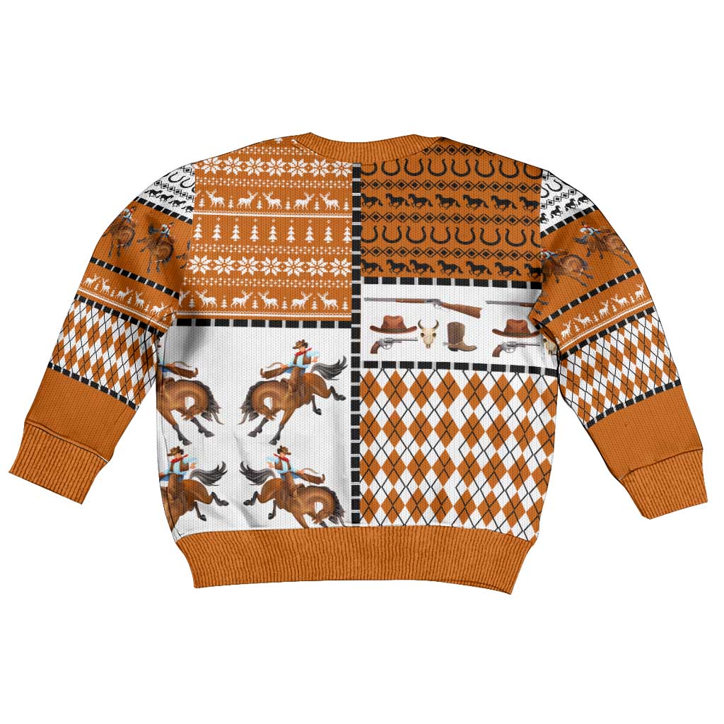 Horse Cowboy Merry Christmas Design Kid Ugly Christmas Sweater Funny Xmas Holiday Patterns - Wonder Print Shop