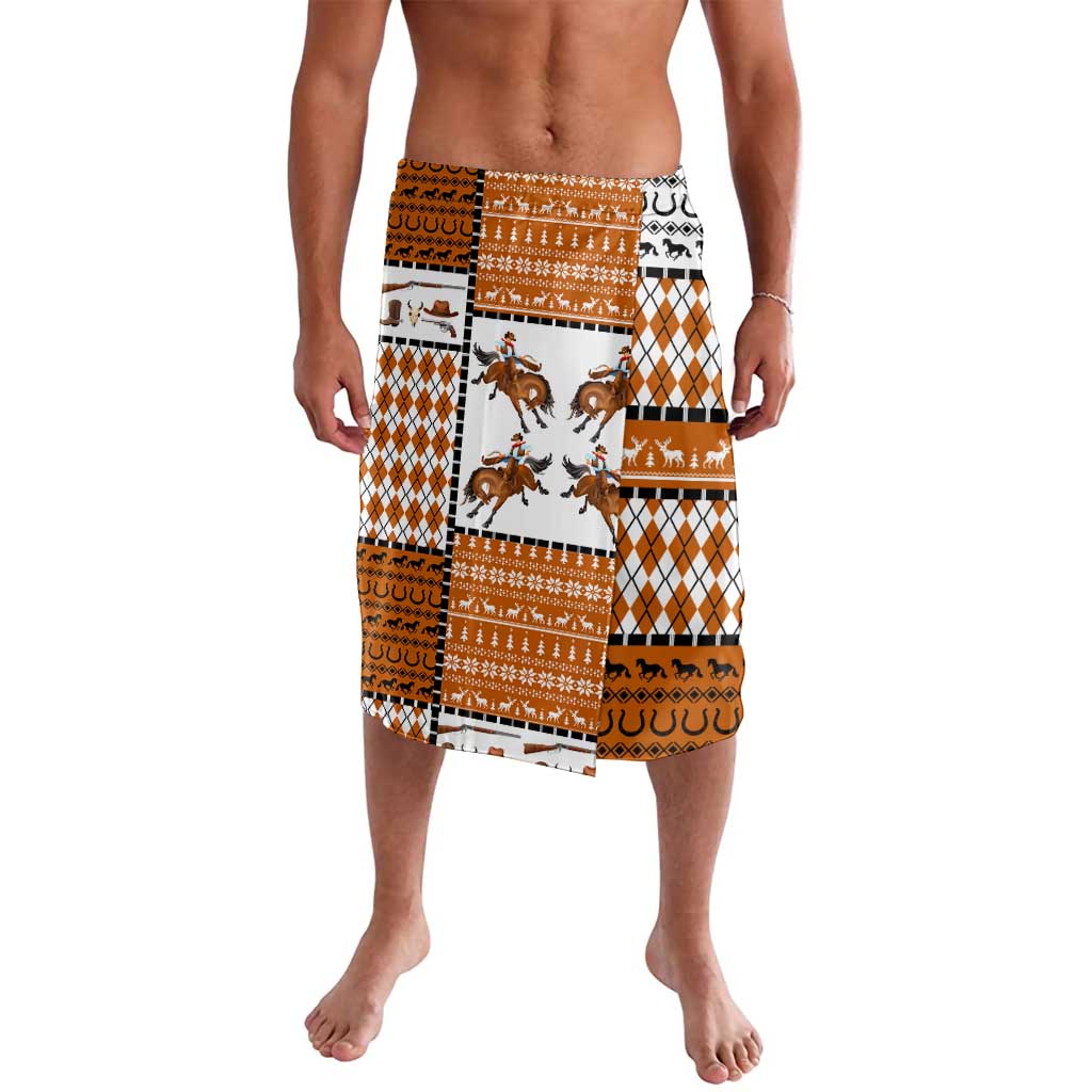 Horse Cowboy Merry Christmas Design Lavalava Funny Xmas Holiday Patterns - Wonder Print Shop