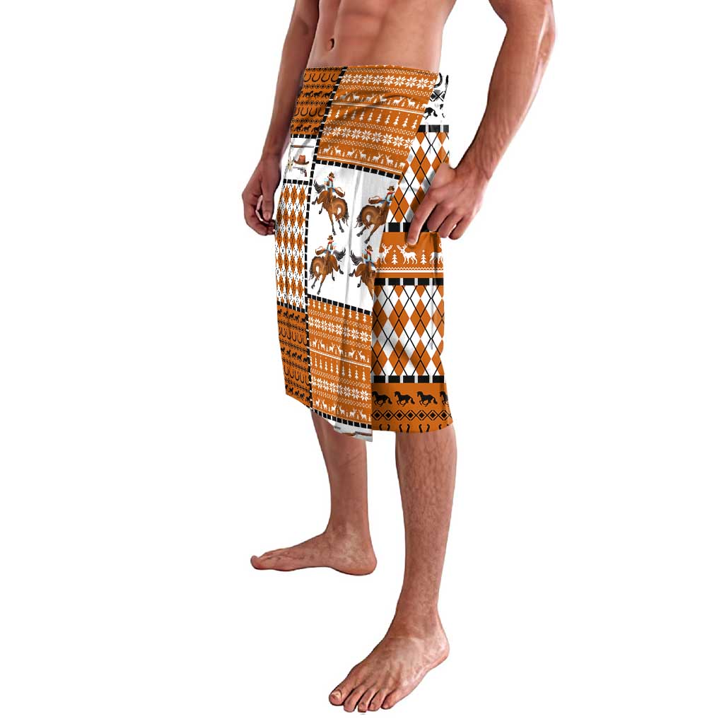 Horse Cowboy Merry Christmas Design Lavalava Funny Xmas Holiday Patterns - Wonder Print Shop