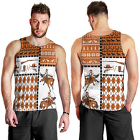 Horse Cowboy Merry Christmas Design Men Tank Top Funny Xmas Holiday Patterns - Wonder Print Shop