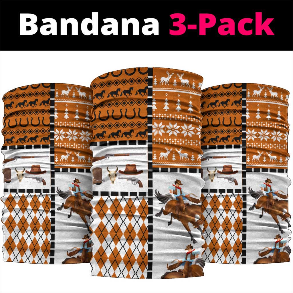 Horse Cowboy Merry Christmas Design Neck Gaiter Funny Xmas Holiday Patterns - Wonder Print Shop