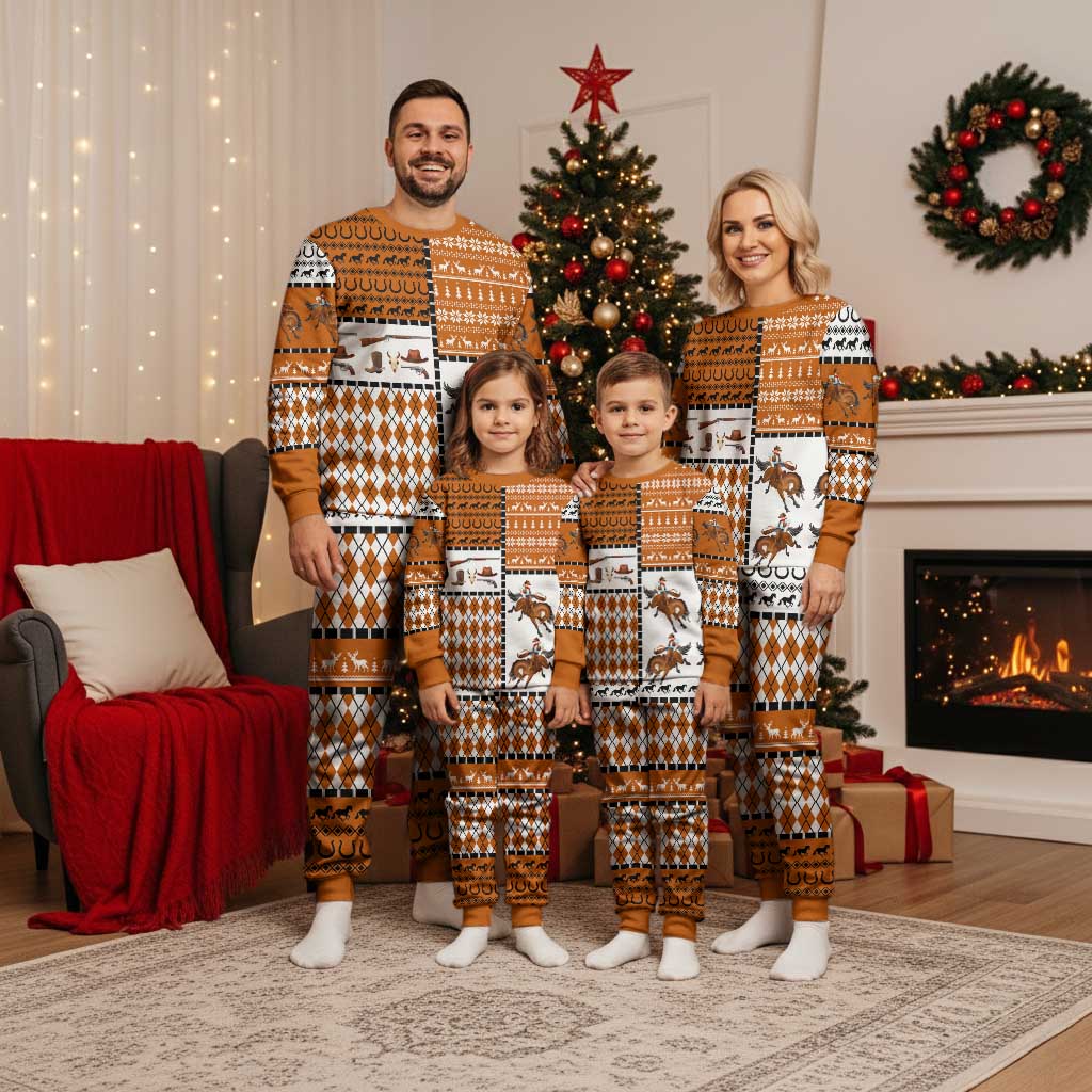 Horse Cowboy Merry Christmas Design Christmas Pajama Set Funny Xmas Holiday Patterns - Wonder Print Shop