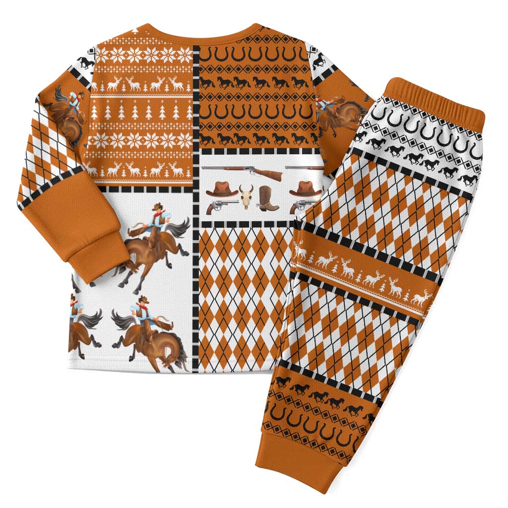 Horse Cowboy Merry Christmas Design Christmas Pajama Set Funny Xmas Holiday Patterns - Wonder Print Shop