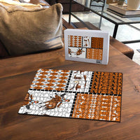 Horse Cowboy Merry Christmas Design Puzzle Funny Xmas Holiday Patterns - Wonder Print Shop