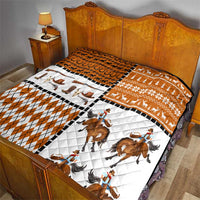 Horse Cowboy Merry Christmas Design Quilt Funny Xmas Holiday Patterns - Wonder Print Shop