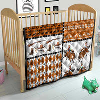 Horse Cowboy Merry Christmas Design Quilt Funny Xmas Holiday Patterns - Wonder Print Shop