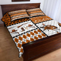 Horse Cowboy Merry Christmas Design Quilt Bed Set Funny Xmas Holiday Patterns - Wonder Print Shop