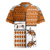 Horse Cowboy Merry Christmas Design Rugby Jersey Funny Xmas Holiday Patterns - Wonder Print Shop