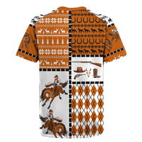 Horse Cowboy Merry Christmas Design Rugby Jersey Funny Xmas Holiday Patterns - Wonder Print Shop
