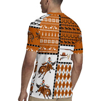Horse Cowboy Merry Christmas Design Rugby Jersey Funny Xmas Holiday Patterns - Wonder Print Shop