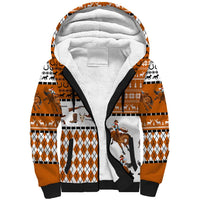 Horse Cowboy Merry Christmas Design Sherpa Hoodie Funny Xmas Holiday Patterns - Wonder Print Shop