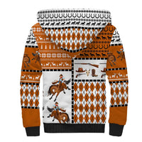 Horse Cowboy Merry Christmas Design Sherpa Hoodie Funny Xmas Holiday Patterns - Wonder Print Shop