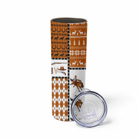 Horse Cowboy Merry Christmas Design Skinny Tumbler Funny Xmas Holiday Patterns - Wonder Print Shop