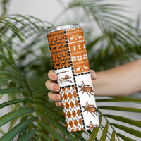 Horse Cowboy Merry Christmas Design Skinny Tumbler Funny Xmas Holiday Patterns - Wonder Print Shop