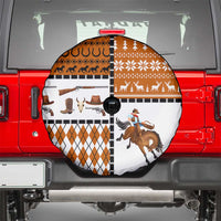 Horse Cowboy Merry Christmas Design Spare Tire Cover Funny Xmas Holiday Patterns - Wonder Print Shop