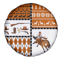 Horse Cowboy Merry Christmas Design Spare Tire Cover Funny Xmas Holiday Patterns - Wonder Print Shop