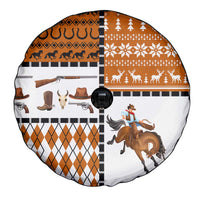 Horse Cowboy Merry Christmas Design Spare Tire Cover Funny Xmas Holiday Patterns - Wonder Print Shop