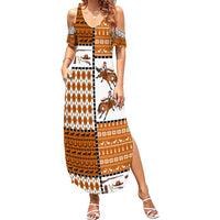 Horse Cowboy Merry Christmas Design Summer Maxi Dress Funny Xmas Holiday Patterns - Wonder Print Shop