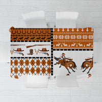Horse Cowboy Merry Christmas Design Tablecloth Funny Xmas Holiday Patterns - Wonder Print Shop