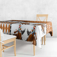 Horse Cowboy Merry Christmas Design Tablecloth Funny Xmas Holiday Patterns - Wonder Print Shop