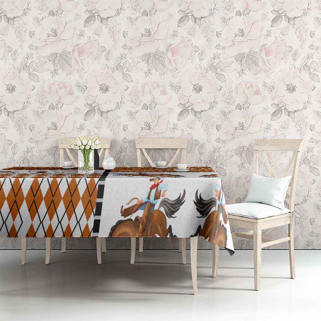 Horse Cowboy Merry Christmas Design Tablecloth Funny Xmas Holiday Patterns - Wonder Print Shop