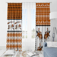 Horse Cowboy Merry Christmas Design Window Curtain Funny Xmas Holiday Patterns - Wonder Print Shop